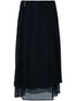 pleated midi skirt
